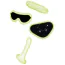 Набор Whipsmart Glow In The Dark 4 Pc Strap-On Set With Eye Mask & Rope, светящийся в темноте - Фото №2