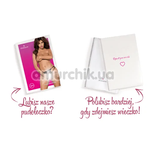 Трусики-стринги с вырезом Obsessive Picantina, черные