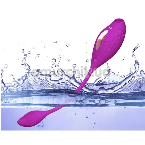 Симулятор орального сексу з віброяйцем 2 in 1 Clit Sucker Massager PL-VR293, рожевий