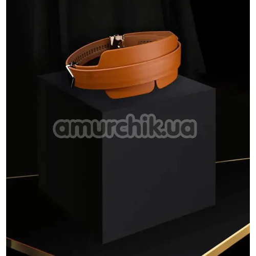 Маска Lockink Luxury Leather Blindfold Kit, коричневая