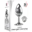 Анальна пробка з прозорим кристалом Adam & Eve Clear Gem Anal Plug Medium, срібна - Фото №5