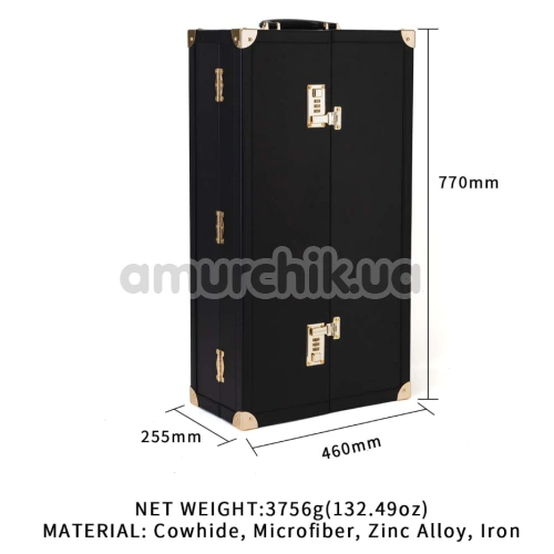 Бондажний набір Lockink All-in-1 BDSM Play Kit Crocodile Leather, чорно-червоний