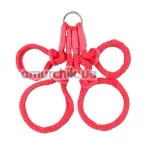 Фіксатори для рук і ніг Japanese Silk Rope Hogtie, червоні - Фото №1