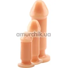 Набор из 3 анальных фаллоимитаторов Prof. Jason C Anal Dildo Kit, телесный - Фото №1