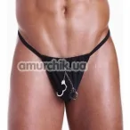 Трусы-стринги мужские Handcuff G-String черные (модель NU3) - Фото №1