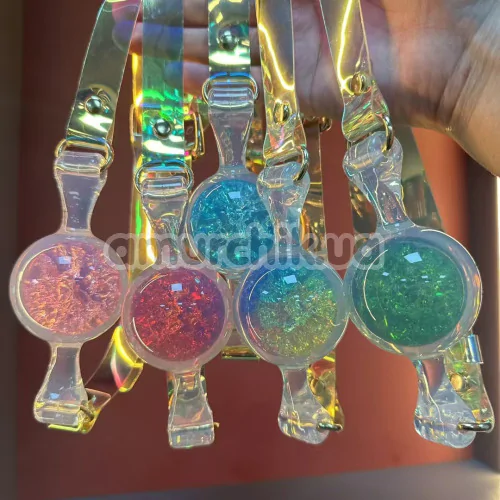 Кляп Univibe Crystal Gag L, рожевий