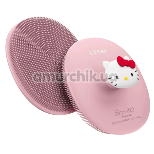 Щітка для обличчя з тримачем Geske Facial Brush 3 in 1 - Hello Kitty, рожева