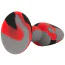 Анальная пробка Anos Tricolour Butt Plug With Suction Cup, разноцветная - Фото №3