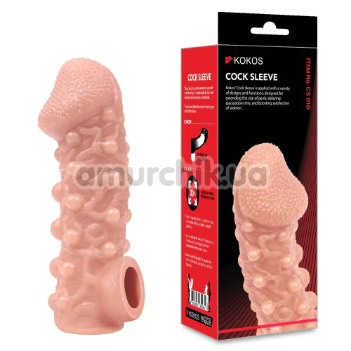 Насадка на пеніс Kokos Cock Sleeve CS 010-S, тілесна