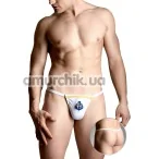 Трусы-стринги мужские Mens Thongs 4489, белые - Фото №1