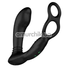 Вібростимулятор простати з ерекційним кільцем Nexus Simul8 Stroker Edition, чорний - Фото №1