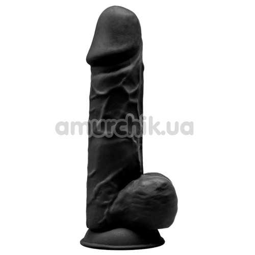 Фалоімітатор Silexd Premium Silicone Dildo Model 4 Size 8.5, чорний - Фото №1