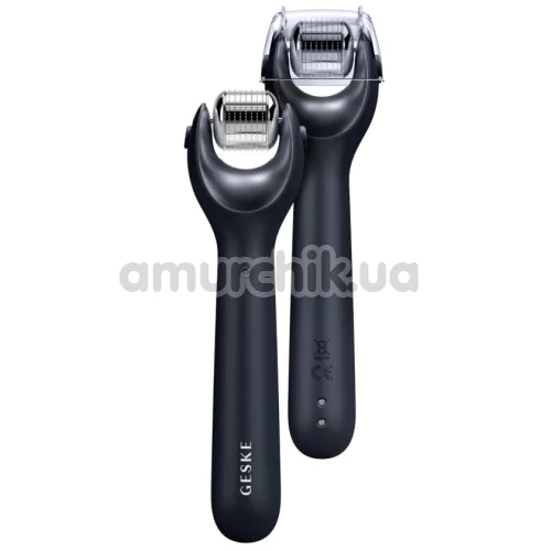 Массажер-роллер для лица с микроиглами Geske MicroNeedle Face Roller 9 in 1, черный