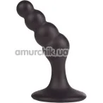 Стимулятор простаты Dr. Joel Kaplan Silicone Beaded Prostate Probe, черный - Фото №1