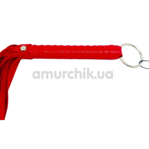 Флоггер DS Fetish Flogger With Ring, красный