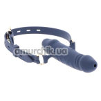 Кляп з фалоімітатором Taboom Silicone Supreme Breathable Penis Gag, синій - Фото №1