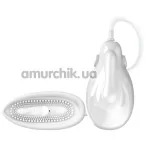 Вакуумна помпа з вібрацією для клітора Suction Vibrating Massager, біла - Фото №1