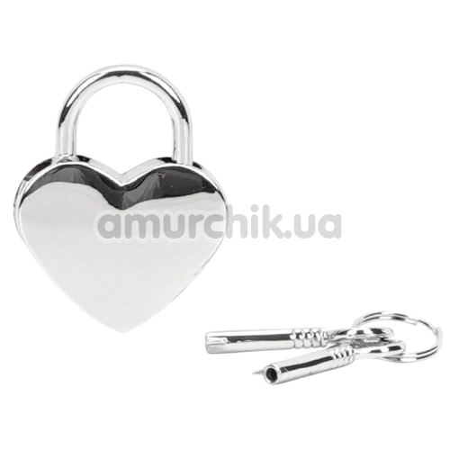 Набор из 2 замков с ключами Liebe Seele Heart-Shaped Lock, серебряный - Фото №1