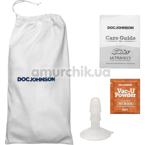 Фалоімітатор з еякуляцією Doc Johnson The Realistic Cock Squirting 9.5, коричневий