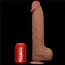 Фалоімітатор Sliding-Skin Dual Layer Dong 14, коричневий - Фото №6