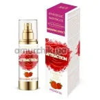 Массажное масло с феромонами Aphrodisiac Warming Massage Oil Attraction Strawberry с согревающим эффектом - клубника, 30 мл - Фото №1