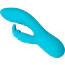 Вибратор с пульсацией Virgite Vibes Rabbit And Vibrator With Tapping V9, голубой - Фото №3