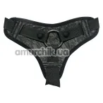 Трусики для страпона Sportsheets Midnight Lace Strap-On, чёрные - Фото №1