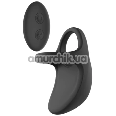 Віброкільце для члена Ramrod Vibrating Cock and Ball Ring, чорне - Фото №1