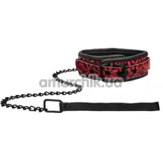 Ошейник Ouch! Luxury Collar With Leash, бордовый - Фото №1