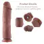 Фаллоимитатор-насадка Hismith Slightly Curved Silicone Dildo 11.4, коричневый - Фото №5