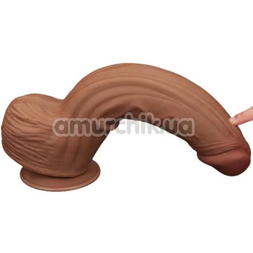 Фаллоимитатор Sliding-Skin Dual Layer Dong King Sized 12, светло-коричневый