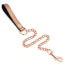 Нашийник з повідцем Liebe Seele Rose Gold Memory Leather Collar and Metal Chain Leash, золото-чорний - Фото №4
