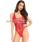 Боди Leg Avenue Drive Me Wild Lace Teddy, красное - Фото №1