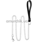 Поводок XXdreamsToys Kettenleine Mit Lederhandlauf, черный - Фото №1