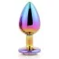 Анальная пробка с радужным кристаллом Gleaming Love Multicolour Plug L, радужная - Фото №3