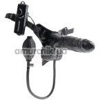 Страпон з вібрацією Fetish Fantasy Series Inflatable Vibrating 6 Strap-On, чорний - Фото №1