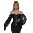 Корсет Star Night Off Shoulder Long Sleeves Corset, черный - Фото №3
