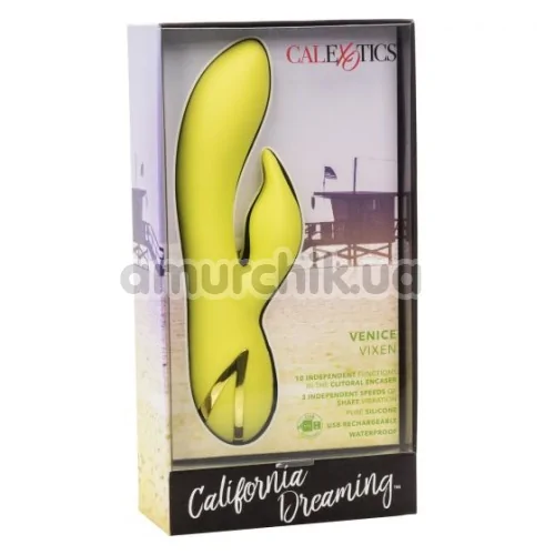 Вібратор California Dreaming Venice Vixen, жовтий