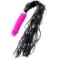 Вибратор с флоггером Black&Red Tail Vibrator, розовый - Фото №1