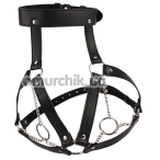 Портупея Behave! Luxury Fetish Breast Harness With O-Ring Chains, черная - Фото №1