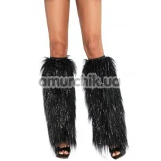 Гетри Furry Lurex Leg Warmers, чорні - Фото №1