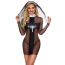 Костюм монашки JSY Sexy Lingerie 9273, черно-белый: платье + головной убор + трусики-стринги + крест - Фото №1