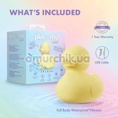 Кліторальний вібратор Play With Me Splash, жовтий
