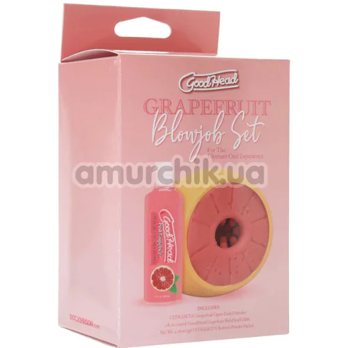 Набір для мінету Doc Johnson GoodHead Grapefruit Blowjob Set, 3 шт