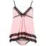 Комплект Cottelli Lingerie Babydoll and String розовый: комбинация + трусики-стринги - Фото №4