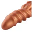 Фаллоимитатор-насадка Hismith Spiral Grain Silicone Dildo Monster Series 8.4, золотой - Фото №6