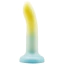 Фаллоимитатор Alume Smooth Silicone Dildo, зелено-желтый - Фото №2