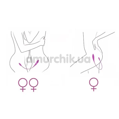 Двуконечный вибратор Adrien Lastic Exploring Senses 2X, фиолетовый