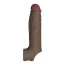 Насадка на пенис с вибрацией Shaft Vibrating Sheath Model F Size 2, коричневая - Фото №2