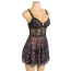 Комплект Star Night Sexy Black Lace Set With Heart Design, чорний: пеньюар + трусики-стрінги - Фото №5